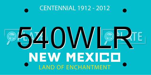540WLR New Mexico License Plate