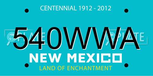 540WWA New Mexico License Plate