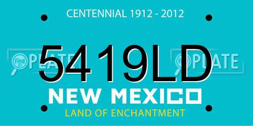 5419LD New Mexico License Plate