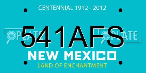541AFS New Mexico License Plate
