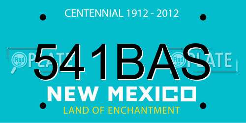 541BAS New Mexico License Plate