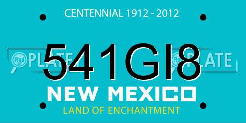 541GI8 New Mexico License Plate