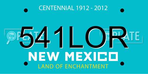 541LOR New Mexico License Plate