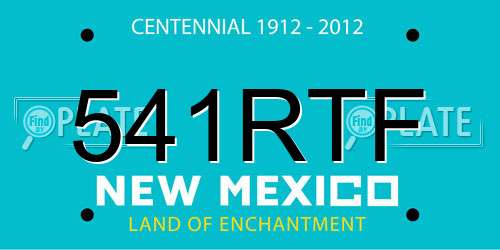 541RTF New Mexico License Plate