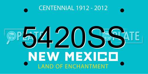 5420SS New Mexico License Plate