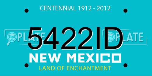 5422ID New Mexico License Plate