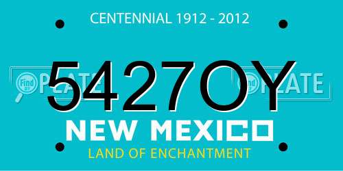 5427OY New Mexico License Plate