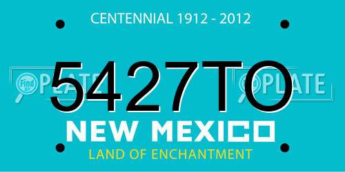 5427TO New Mexico License Plate