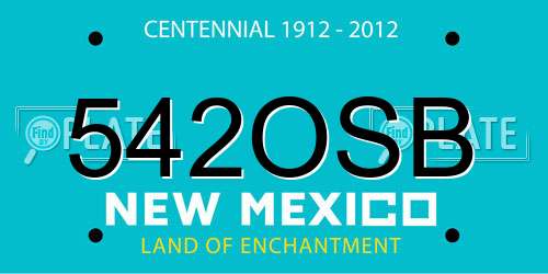 542OSB New Mexico License Plate