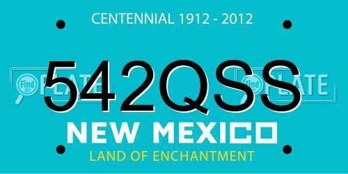 542QSS New Mexico License Plate