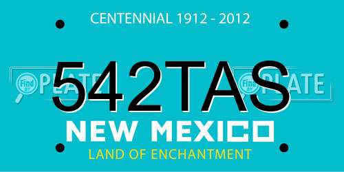 542TAS New Mexico License Plate