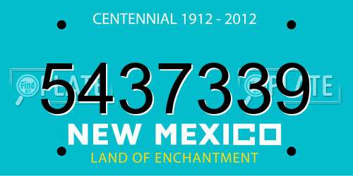 5437339 New Mexico License Plate