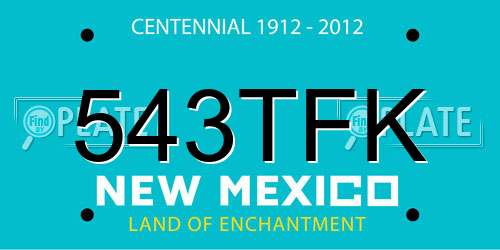 543TFK New Mexico License Plate