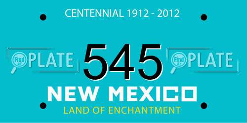 545 New Mexico License Plate