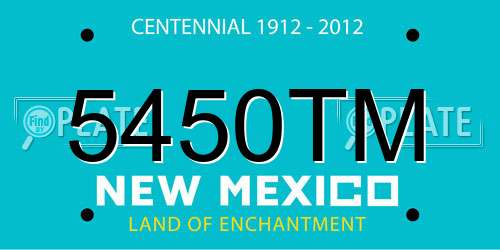 5450TM New Mexico License Plate