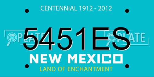 5451ES New Mexico License Plate
