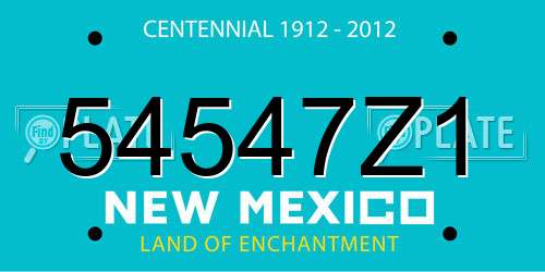 54547Z1 New Mexico License Plate