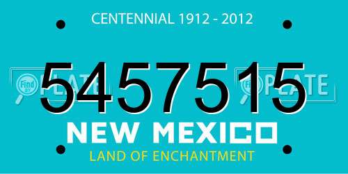 5457515 New Mexico License Plate