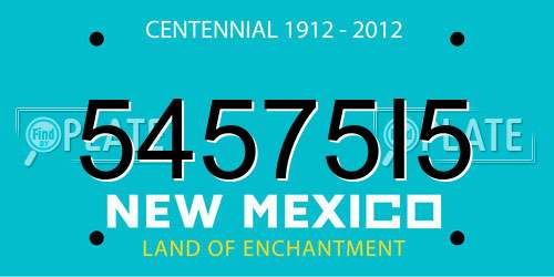 54575I5 New Mexico License Plate