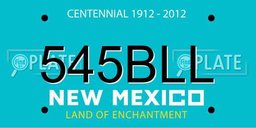545BLL New Mexico License Plate