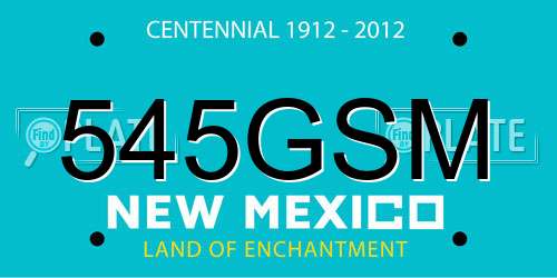 545GSM New Mexico License Plate