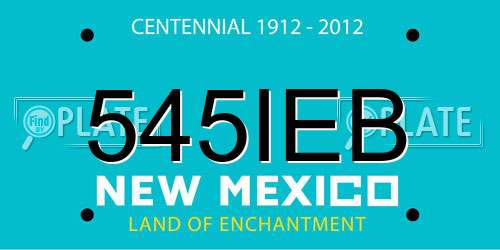 545IEB New Mexico License Plate
