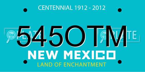 545OTM New Mexico License Plate