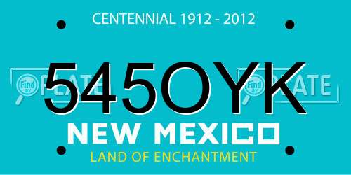 545OYK New Mexico License Plate