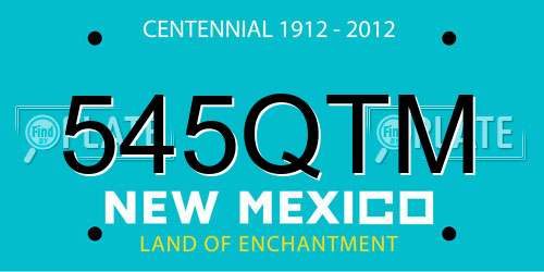 545QTM New Mexico License Plate