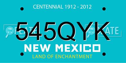 545QYK New Mexico License Plate
