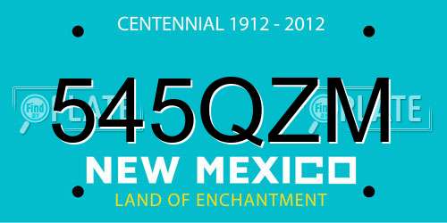 545QZM New Mexico License Plate