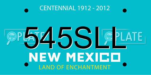 545SLL New Mexico License Plate