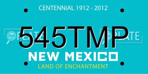 545TMP New Mexico License Plate