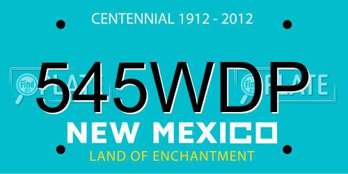 545WDP New Mexico License Plate