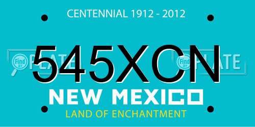 545XCN New Mexico License Plate