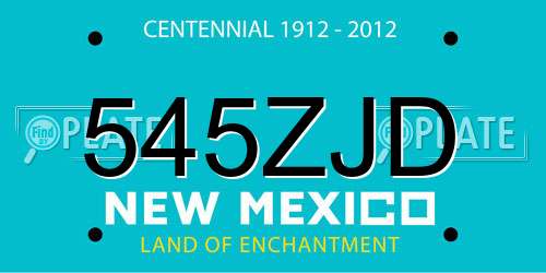 545ZJD New Mexico License Plate