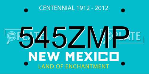 545ZMP New Mexico License Plate