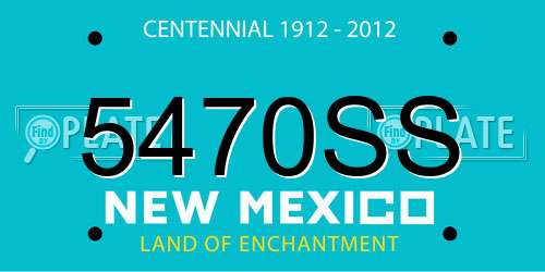 5470SS New Mexico License Plate