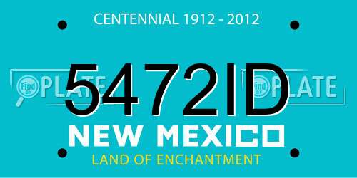 5472ID New Mexico License Plate