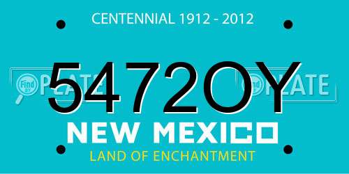 5472OY New Mexico License Plate