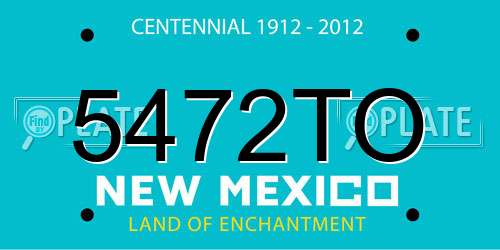 5472TO New Mexico License Plate