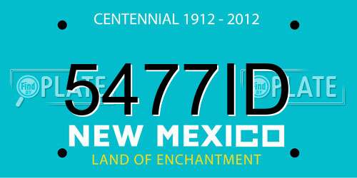 5477ID New Mexico License Plate
