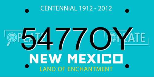 5477OY New Mexico License Plate