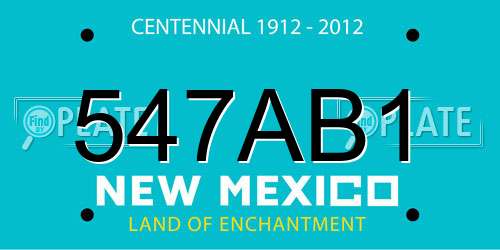 547AB1 New Mexico License Plate