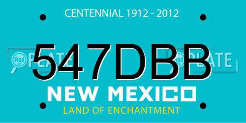 547DBB New Mexico License Plate