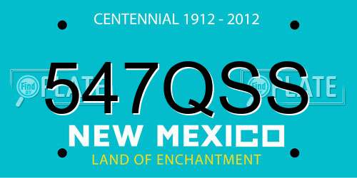 547QSS New Mexico License Plate