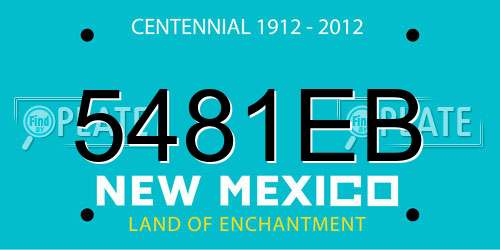 5481EB New Mexico License Plate