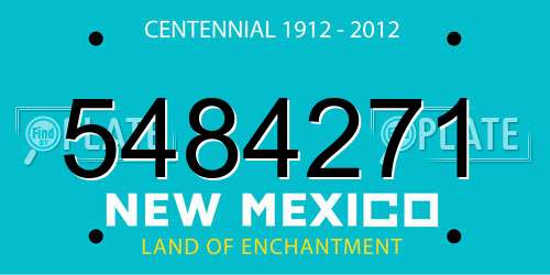 5484271 New Mexico License Plate