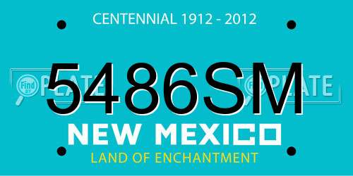 5486SM New Mexico License Plate