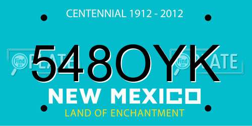 548OYK New Mexico License Plate